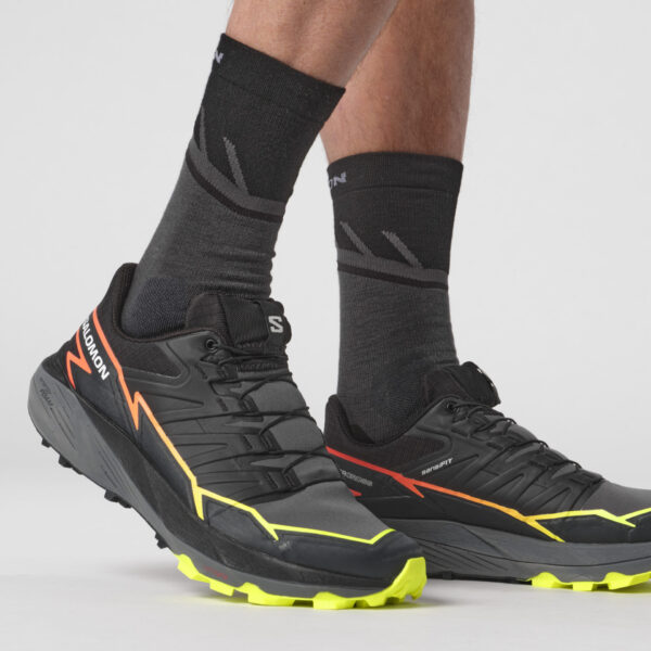 Salomon Men's Thundercross - Black/Quiet Shade/Fiery Coral - Image 2