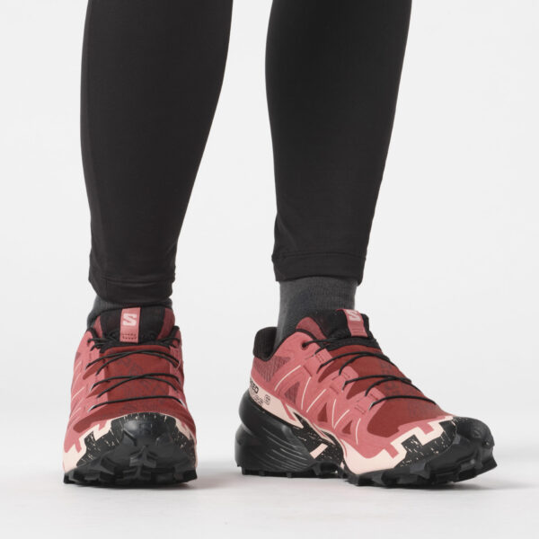 Salomon Women's Speedcross 6 - Cow Hide/Black/English Rose - Image 2