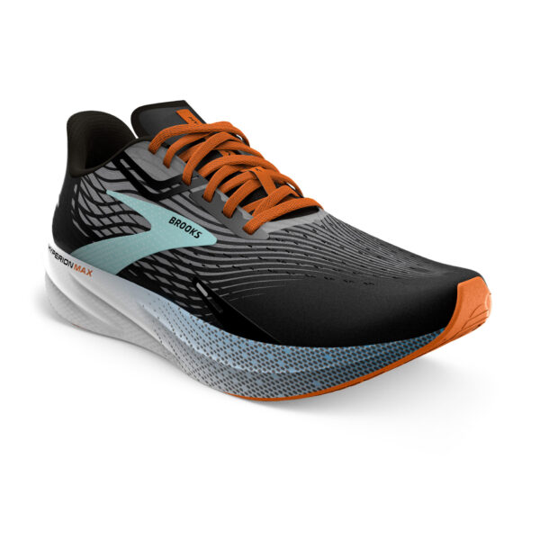 Brooks Men's Hyperion Max - Black/Grey/Orange Clown Fish - Image 3