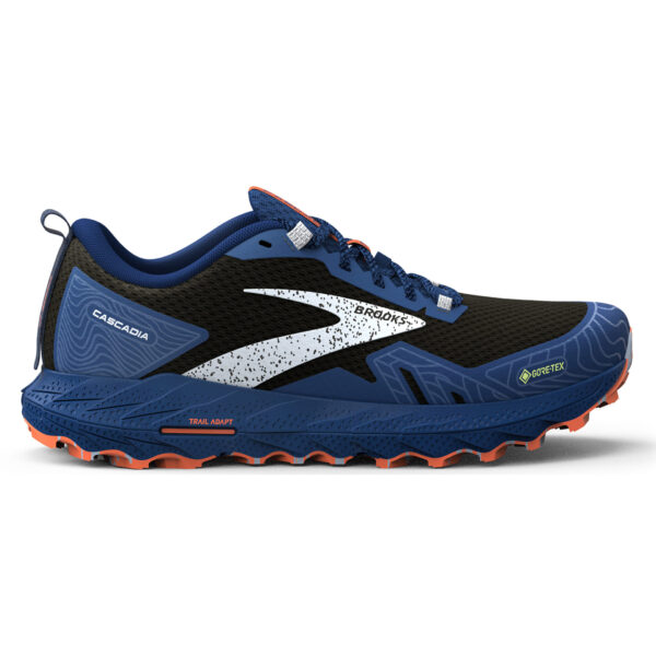 Brooks Men's Cascadia 17 GTX - Black/Blue/Firecracker