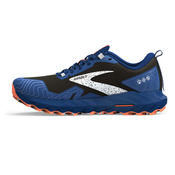 Brooks Men's Cascadia 17 GTX - Black/Blue/Firecracker - Image 2