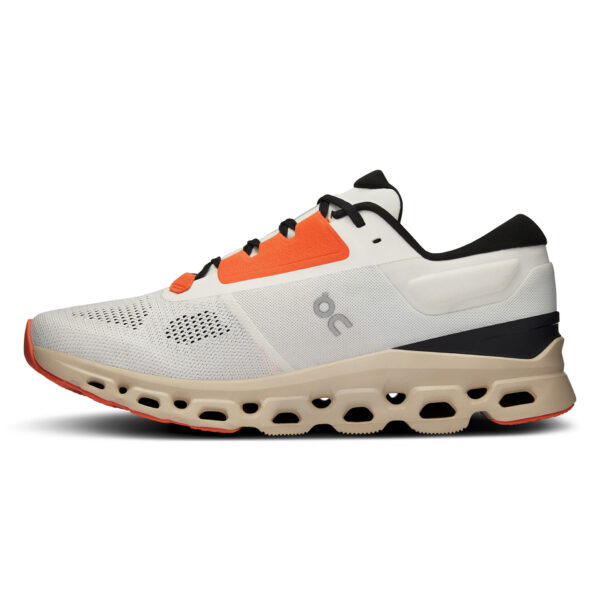 On Men's Cloudstratus 3 - Undyed White/Sand - Image 2