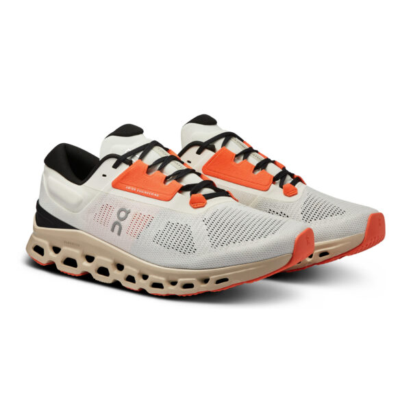 On Men's Cloudstratus 3 - Undyed White/Sand - Image 3