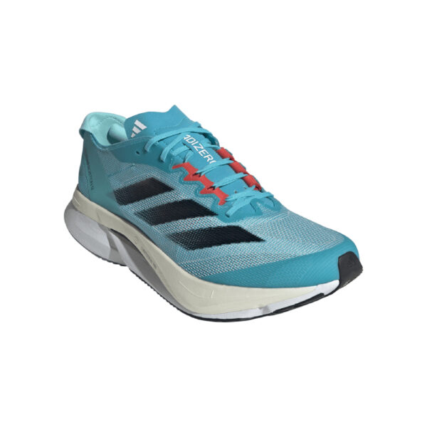 Adidas Men's Adizero Boston 12 - Lucid Cyan/Core Black/Flash Aqua - Image 3