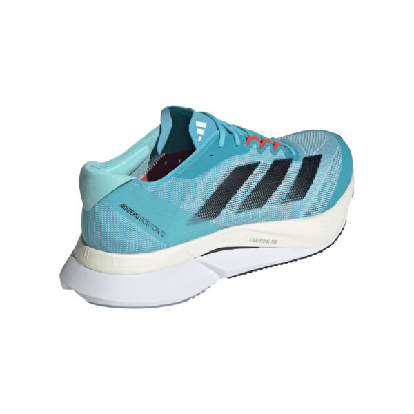 Adidas Men's Adizero Boston 12 - Lucid Cyan/Core Black/Flash Aqua - Image 4