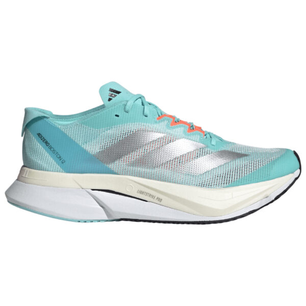 Adidas Women's Adizero Boston 12 - Flash Aqua/Silver Met./Light Aqua