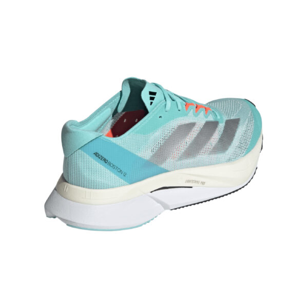 Adidas Women's Adizero Boston 12 - Flash Aqua/Silver Met./Light Aqua - Image 4