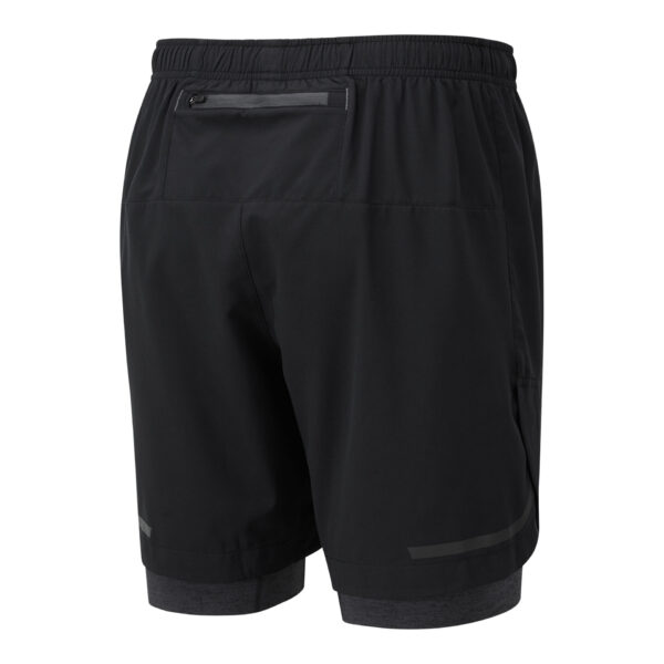Ronhill Men's Life 7in Twin  Short - Black/Charcoal Marl - Image 2