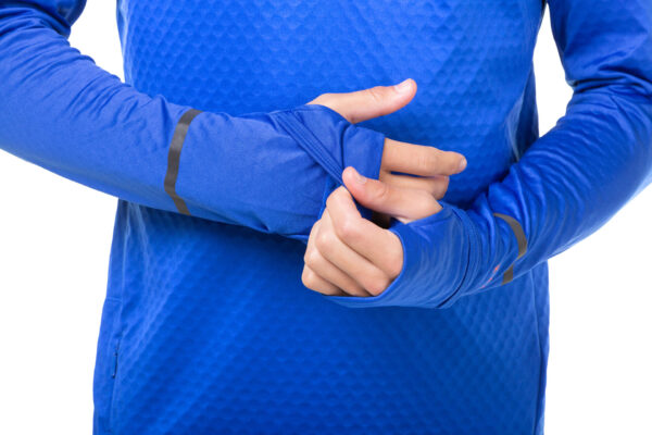 Ronhill Men's Tech Prism 1/2 Zip Tee - Cobalt/Flame - Image 5
