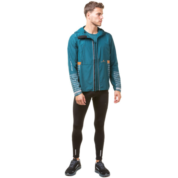 Ronhill Men's Tech Afterhours Jacket - Deep Lagoon/Copper/Reflective - Image 4