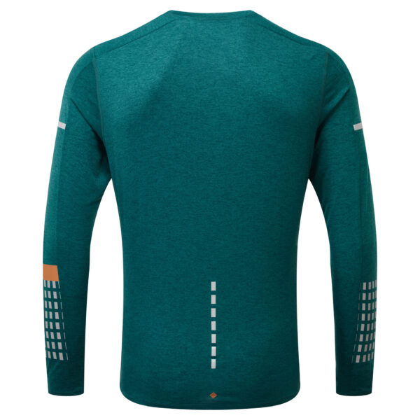 Ronhill Men's Afterhours L/S Tee - Deep Lagoon/Copper/Reflective - Image 2