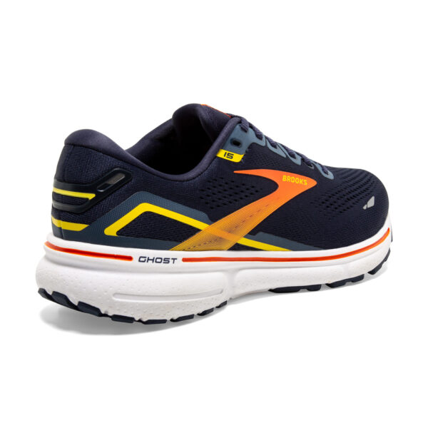 Brooks Men's Ghost 15 - Peacoat/Red/Yellow - Image 5