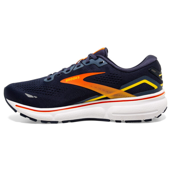 Brooks Men's Ghost 15 - Peacoat/Red/Yellow - Image 2