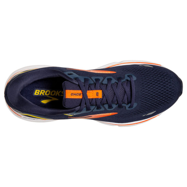 Brooks Men's Ghost 15 - Peacoat/Red/Yellow - Image 6