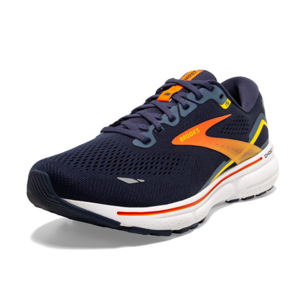Brooks Men's Ghost 15 - Peacoat/Red/Yellow - Image 4