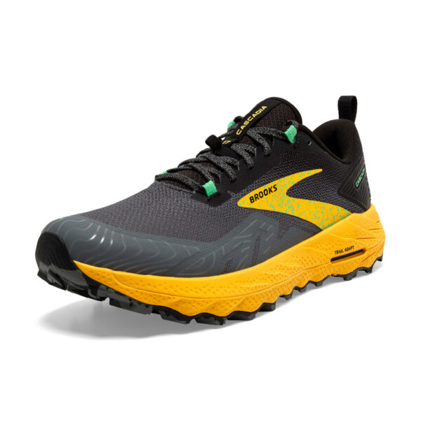 Brooks Men's Cascadia 17 - Lemon Chrome/Sedona Sage - Image 4