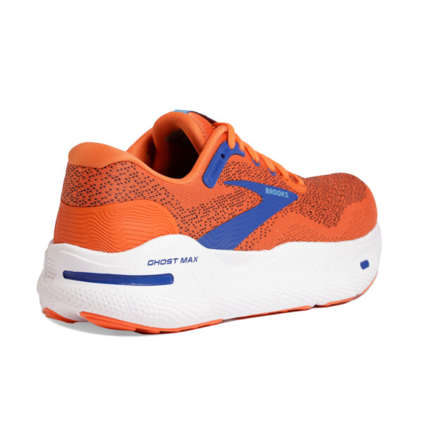 Brooks Men's Ghost Max - Red Orange/Black/Surf The Web - Image 4