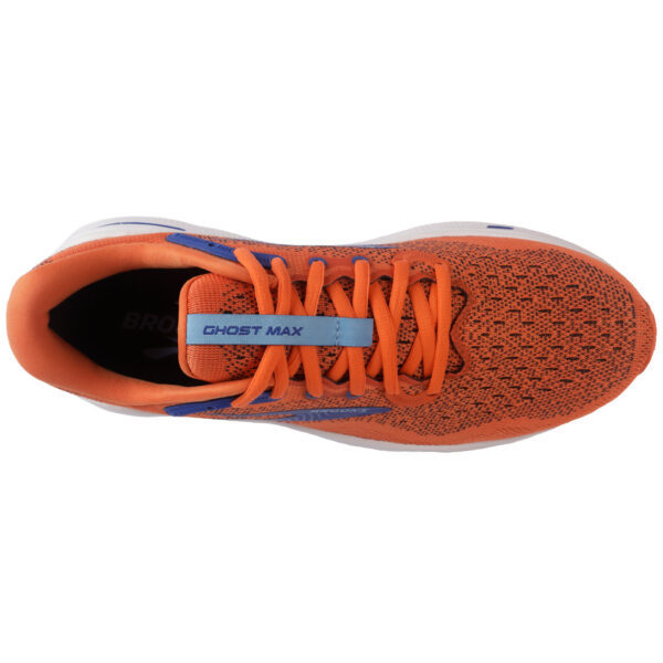 Brooks Men's Ghost Max - Red Orange/Black/Surf The Web - Image 5