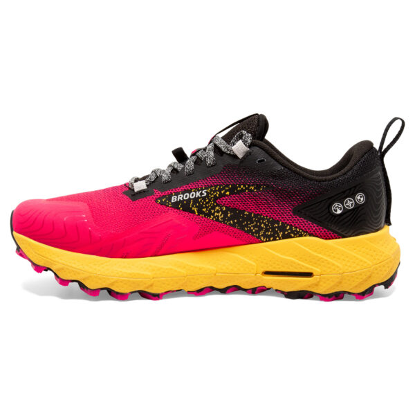 Brooks Women's Cascadia 17 - Diva Pink/Black/Lemon Chrome - Image 2
