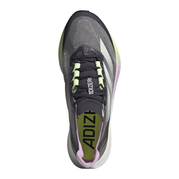 Adidas Men's Adizero Boston 12 - Aurora Black/Zero Metalic/Green Spark - Image 5