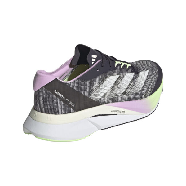 Adidas Men's Adizero Boston 12 - Aurora Black/Zero Metalic/Green Spark - Image 4