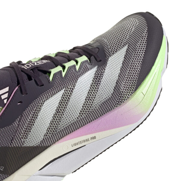 Adidas Men's Adizero Boston 12 - Aurora Black/Zero Metalic/Green Spark - Image 7
