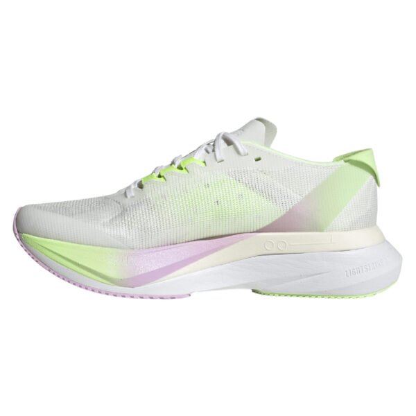 Adidas Women's Adizero Boston 12 - Footwear White/Core Black/Green Spark - Image 2