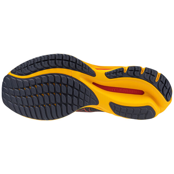 Mizuno Men's Wave Rider 27 - Turbulence/Cayenne/Citrus - Image 6