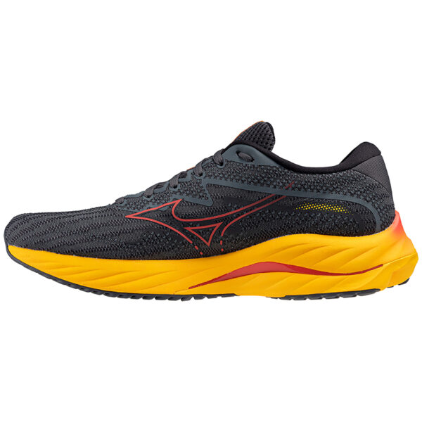 Mizuno Men's Wave Rider 27 - Turbulence/Cayenne/Citrus - Image 2