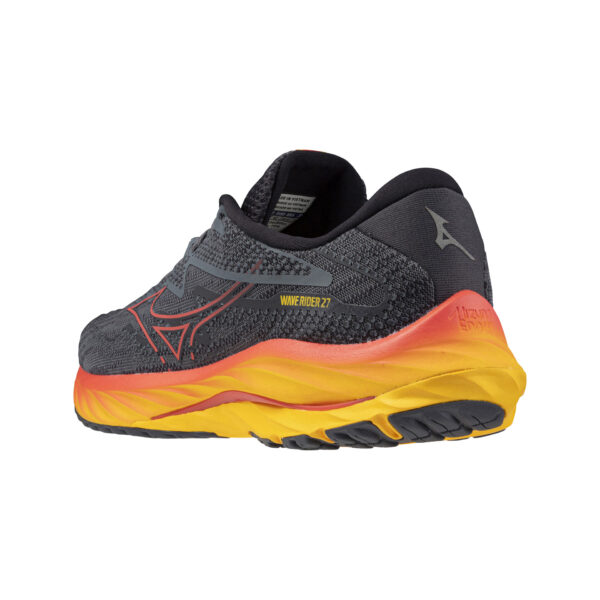Mizuno Men's Wave Rider 27 - Turbulence/Cayenne/Citrus - Image 4