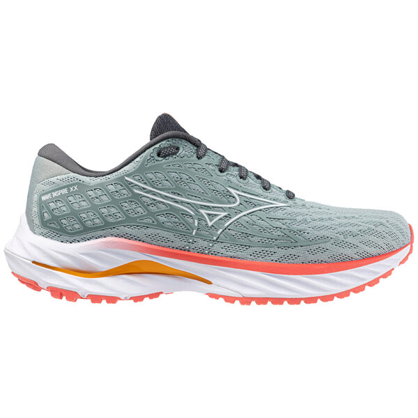 Mizuno Women's Wave Inspire 20 - Gray Mist/White/Dubarry