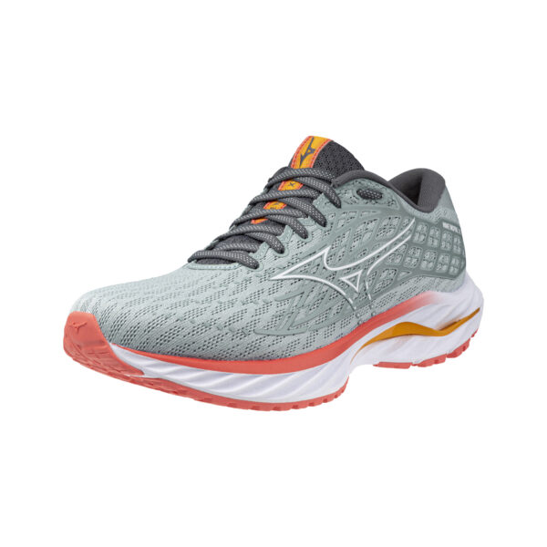Mizuno Women's Wave Inspire 20 - Gray Mist/White/Dubarry - Image 3