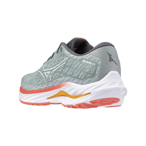 Mizuno Women's Wave Inspire 20 - Gray Mist/White/Dubarry - Image 4