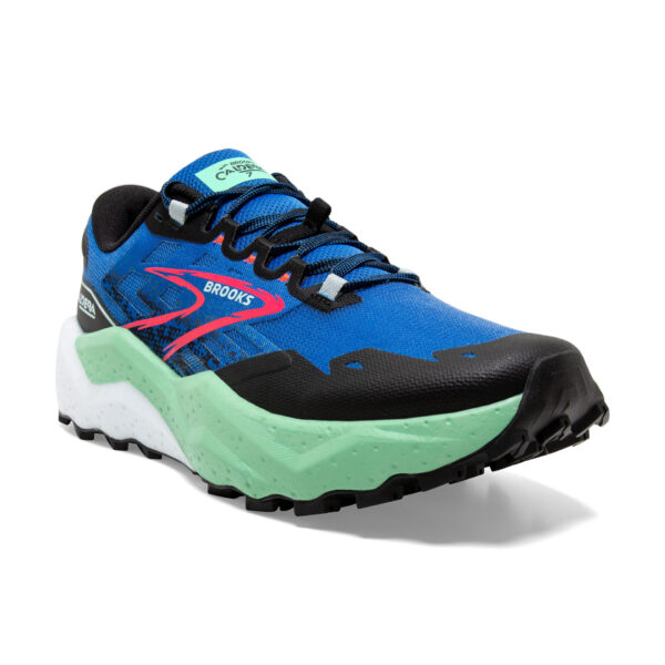 Brooks Men's Caldera 7 - Victoria Blue/Black/Spring Bud - Image 3