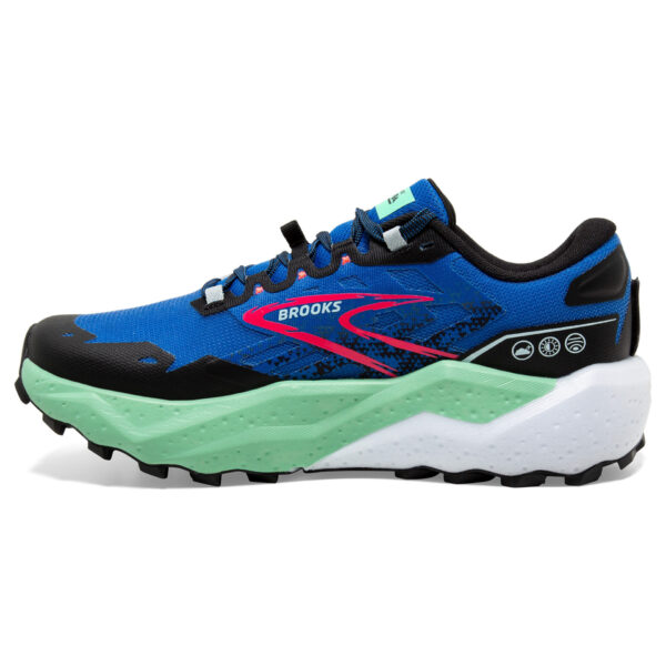 Brooks Men's Caldera 7 - Victoria Blue/Black/Spring Bud - Image 2
