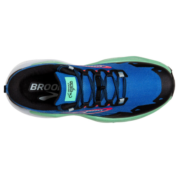 Brooks Men's Caldera 7 - Victoria Blue/Black/Spring Bud - Image 6