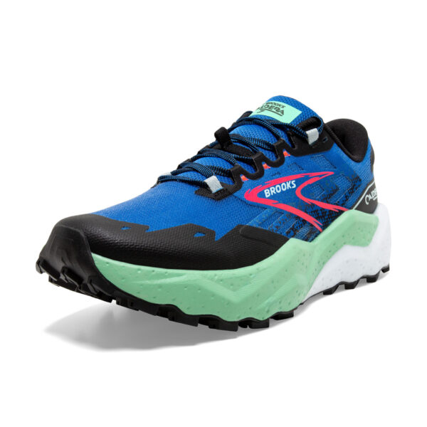 Brooks Men's Caldera 7 - Victoria Blue/Black/Spring Bud - Image 7