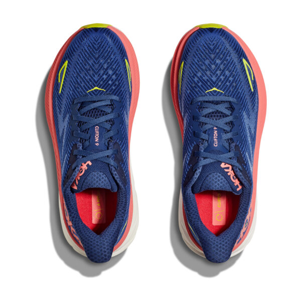 Hoka Women's Clifton 9 - Evening Sky/Coral - Image 6