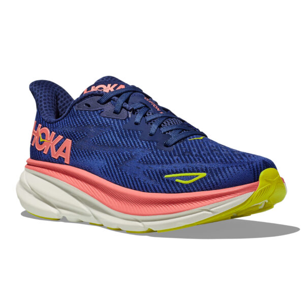 Hoka Women's Clifton 9 - Evening Sky/Coral - Image 3