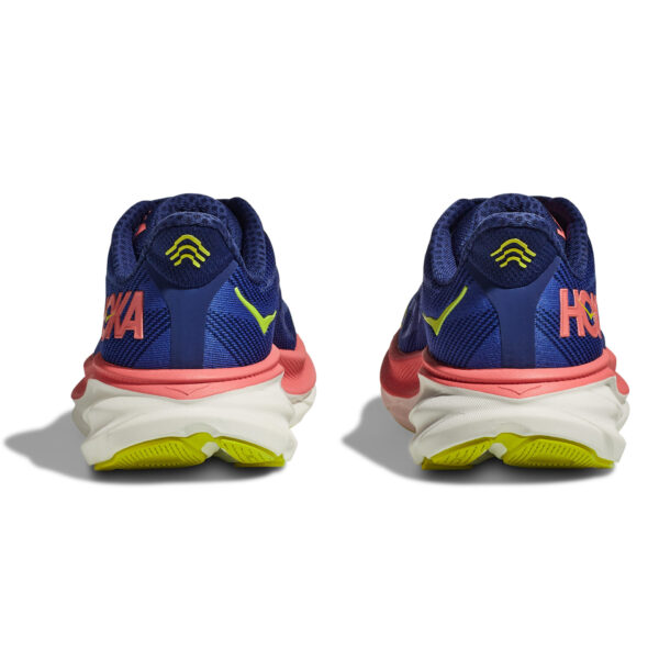 Hoka Women's Clifton 9 Wide - Evening Sky/Coral - Image 8