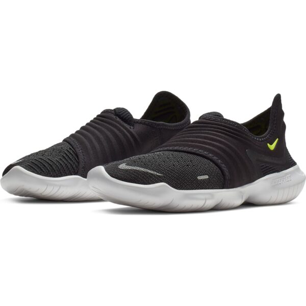 Nike Women's Free RN Flyknit 3.0 - Black/Volt/White - Image 3