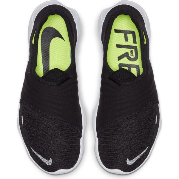 Nike Women's Free RN Flyknit 3.0 - Black/Volt/White - Image 4