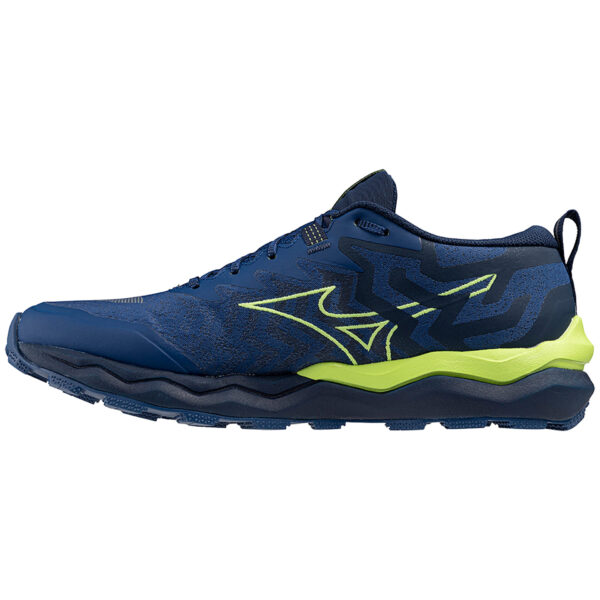 Mizuno Men's Wave Daichi 8 - Navy Peony/Sharp Green/Dress B - Image 2