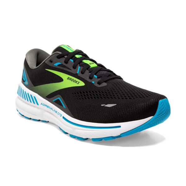 Brooks Men's Adrenaline GTS 23 Wide - Black/Hawaiian Ocean/Green - Image 3