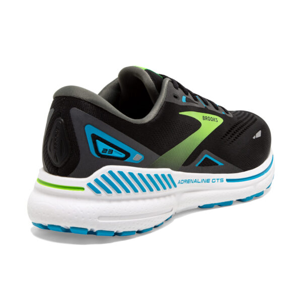 Brooks Men's Adrenaline GTS 23 Wide - Black/Hawaiian Ocean/Green - Image 4