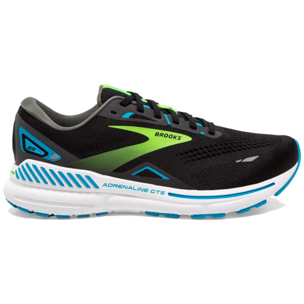 Brooks Men's Adrenaline GTS 23 Wide - Black/Hawaiian Ocean/Green
