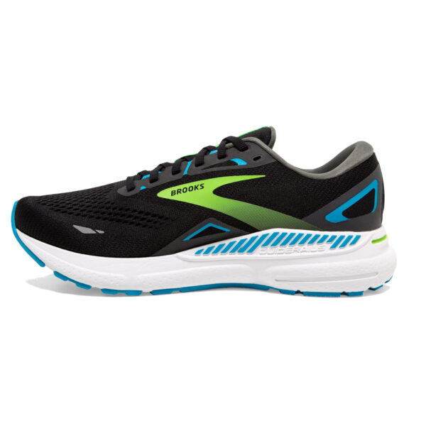 Brooks Men's Adrenaline GTS 23 Wide - Black/Hawaiian Ocean/Green - Image 2