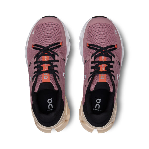 On Women's Cloudflyer 4 - Dustrose/Sand - Image 4