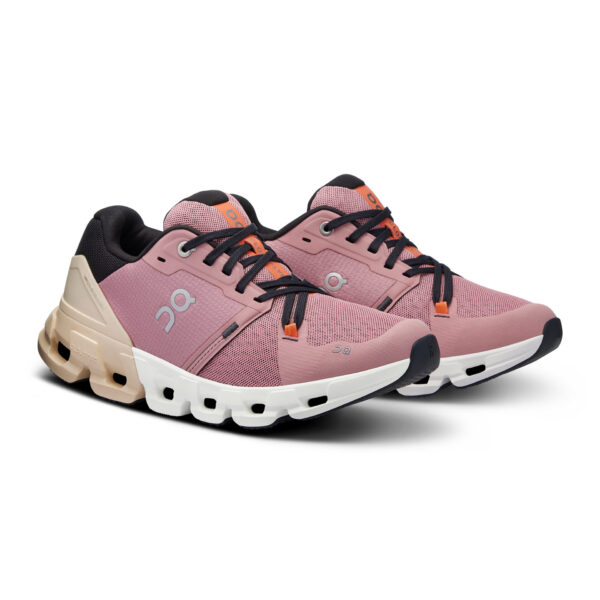 On Women's Cloudflyer 4 - Dustrose/Sand - Image 3