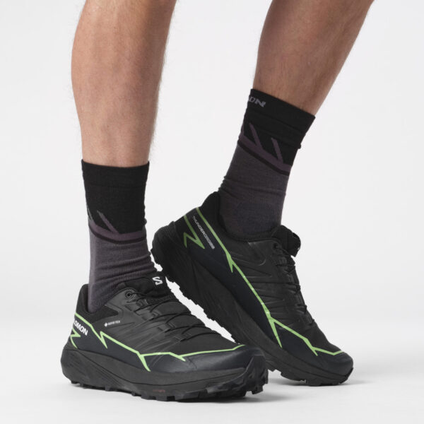 Salomon Men's Thundercross GTX - Black/Green Gecko/Black - Image 2